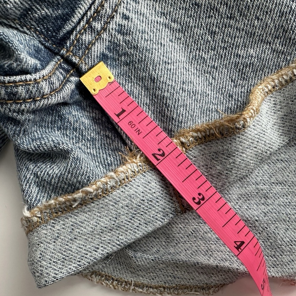 PacSun Mom Short Women's Size 29 High Rise Denim Jean Acid Wash Cuff Hem Cotton - Picture 9 of 9